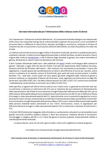 Giornata internazionale per l'eliminazione della violenza contro le donne